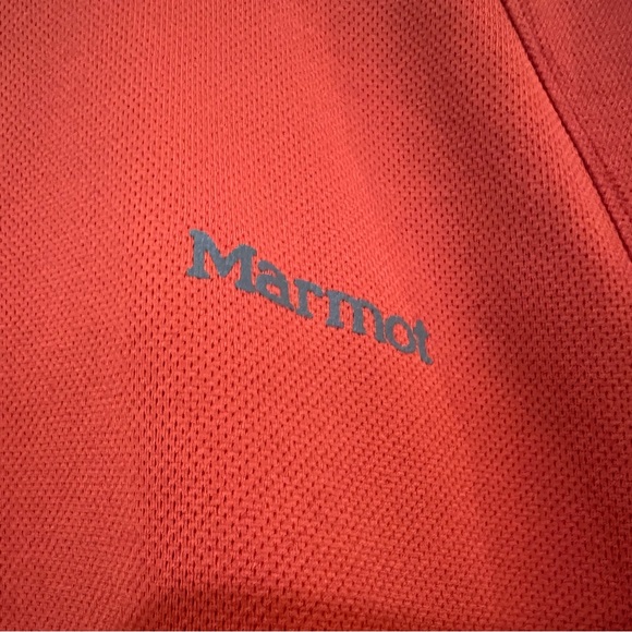 Men’s, Marmot, red t-shirt. Wicking material and size medium. - Picture 2 of 7